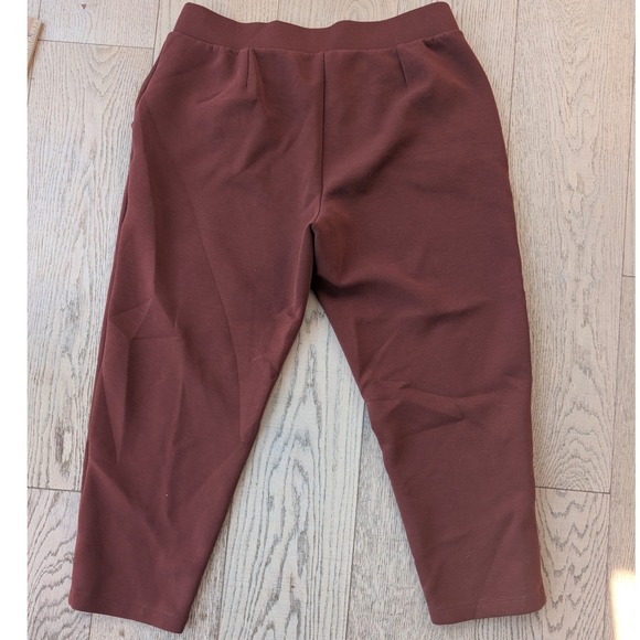 CALIA Women's XL Maroon Pleated Cropped Jogger Pants Athleisure sweatpants - Picture 5 of 8